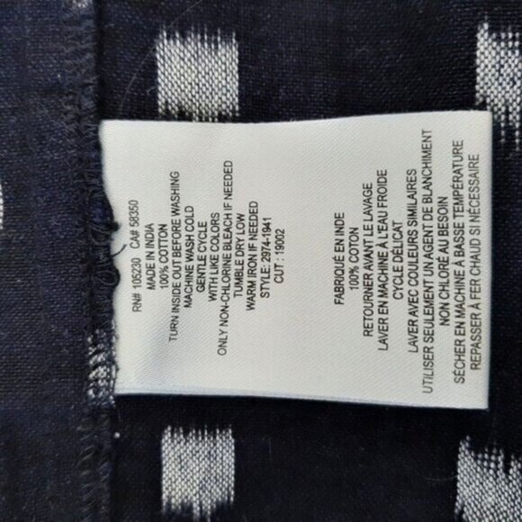 CURRENT ELLIOT | Smock Dotted Ikat Polka Dot Tee Blouse Blue Sz 1 / S - Picture 12 of 12